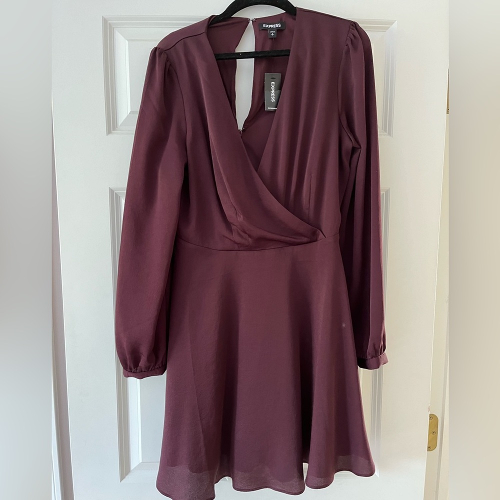 Maroon/Burgundy/Wine Silk Express Dress